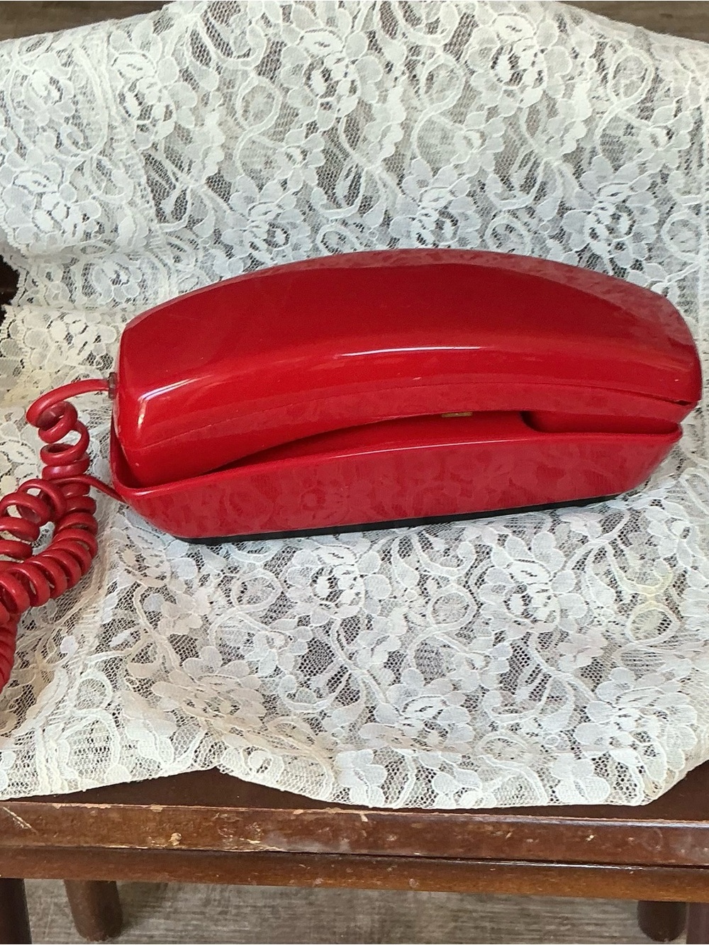 Vintage Red Push-Button Telephone Handset retro 90’s